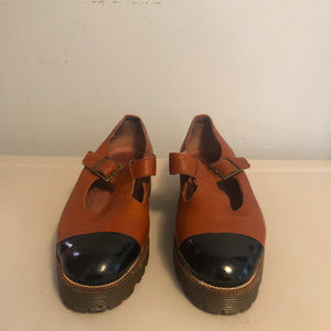 ASOS LEATHER PLATFORM MARY JANES